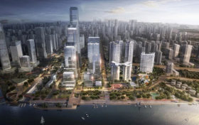 ​在广州珠江江畔，中核华兴这一项目获评“全国建筑工程项目施工工地安全生产标准化学习交流项目”
